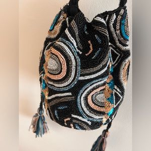 SAM EDELMAN BEADED BUCKET BAG